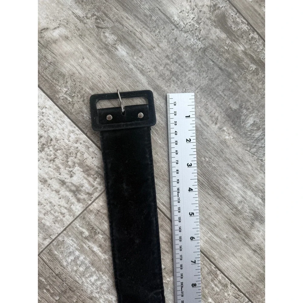 Vintage Black Wide Belt Matte Square Buckle Minimalist 90s Y2K Grunge Unisex